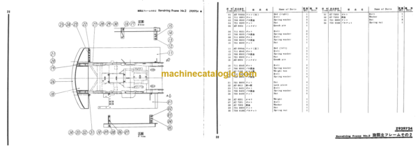 Hitachi F34 TRUCK CRANES PARTS LIST