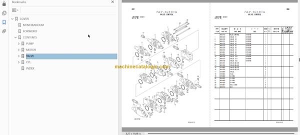 Hitachi EX20UR-3 Excavator Parts Catalog & Equipment Components Parts Catalog