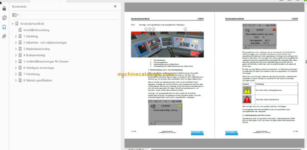 Sandvik LH621 Mining Loader Operator's and Maintenance Manual (L821D407 Swedish)