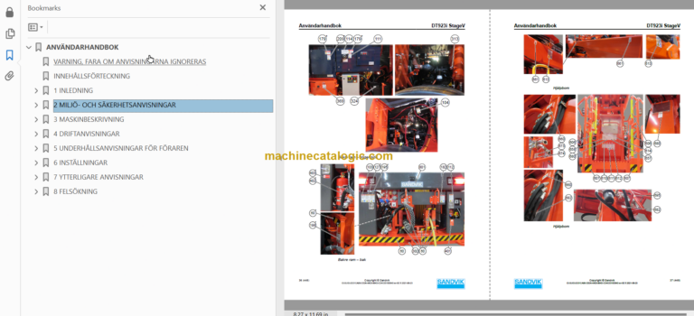 Sandvik DT923i Tunnelling Drill Operator's and Maintenance Manual (SN 120D65034-1 Swedish)
