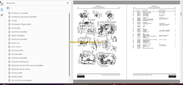 Sandvik LH517 Mining Loader Parts Manual (L217D330)