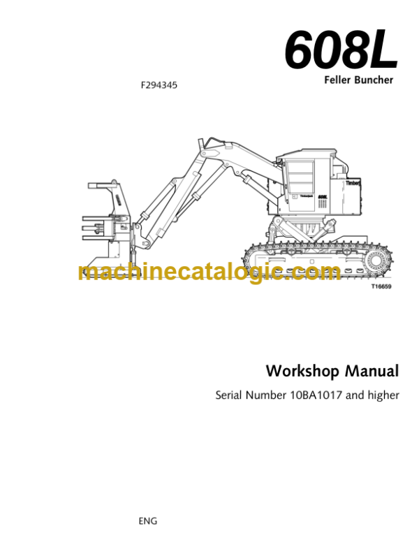 Timberjack 608L Feller Buncher Workshop Manual (SN 10BA1017 and UP)