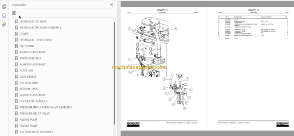 Sandvik LH517 Mining Loader Parts Manual (L217D330)