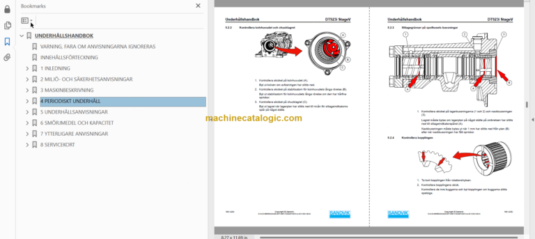 Sandvik DT923i Tunnelling Drill Operator's and Maintenance Manual (SN 120D65034-1 Swedish)