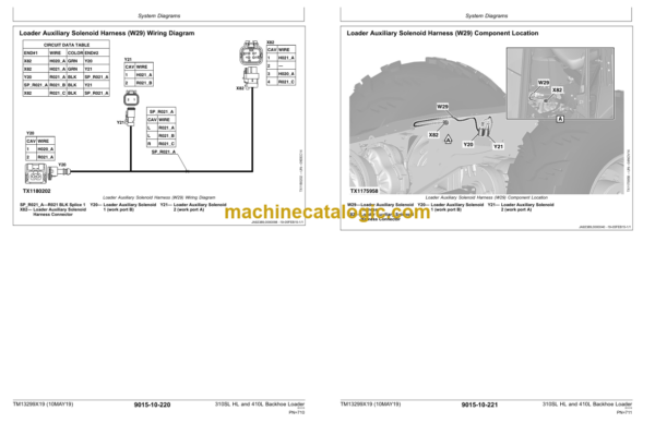 John Deere 310SL HL and 410L Backhoe Loader Operation and Test Technical Manual