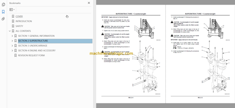 Hitachi CX1100 Crawler Crane Technical and Workshop Manual