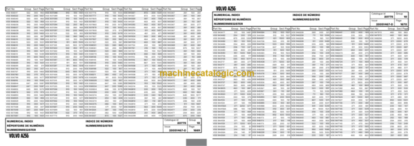 VOLVO A25G Articulated Haulers Parts Catalog