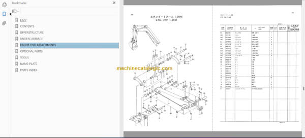 Hitachi EX22 Excavator Parts Catalog & Equipment Components Parts Catalog