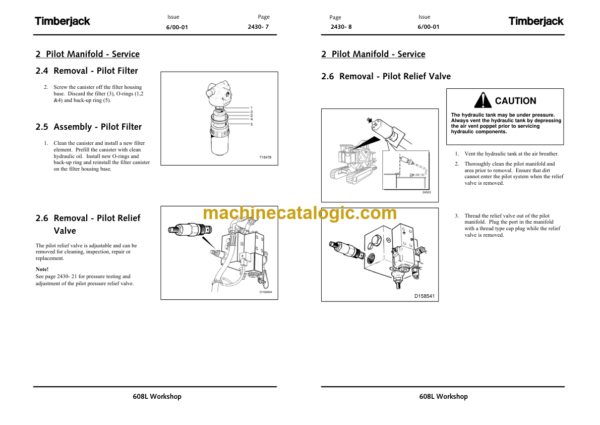 Timberjack 608L Feller Buncher Workshop Manual (SN 10BA1017 and UP)