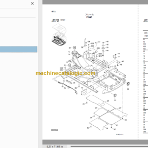 Hitachi ZX14-3 Hydraulic Excavator Parts Catalog & Equipment Components Parts Catalog