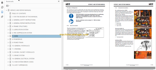 Sandvik LH517 Mining Loader Service and Parts Manual (L117D296)