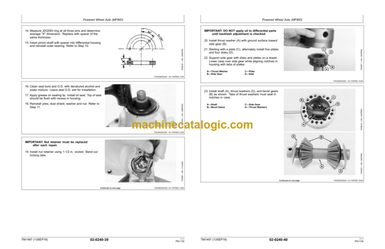 John Deere 300D 310D and 315D Backhoe Loader Repair Technical Manual (TM1497)
