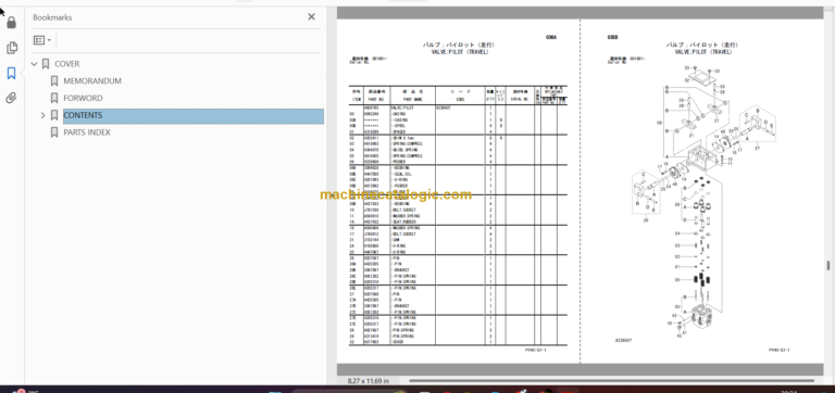 Hitachi ZX14-3 Hydraulic Excavator Parts Catalog & Equipment Components Parts Catalog