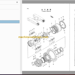 Hitachi JD790E Excavator Parts Catalog