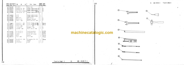 Hitachi F90A TRUCK CRANE PARTS LIST