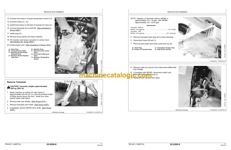 John Deere 300D 310D and 315D Backhoe Loader Repair Technical Manual (TM1497)