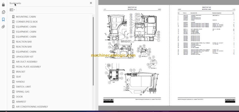 Sandvik LH517 Mining Loader Service and Parts Manual (L317D374)