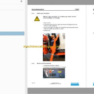 Sandvik LH621 Mining Loader Operator’s and Maintenance Manual (L821D433 Swedish)
