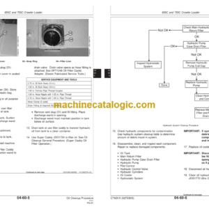 John Deere Super Caddy Oil Cleanup Procedure Component Technical Manual (CTM310)