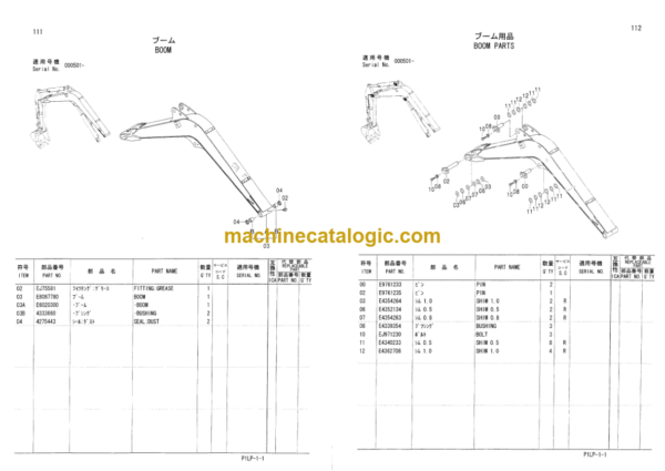 Hitachi AX18-3 Parts Catalog