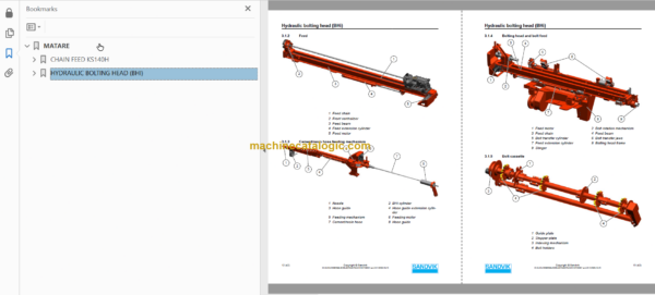 Sandvik DS512i Drill Rig Service and Parts Diagrams (123B76931-1)