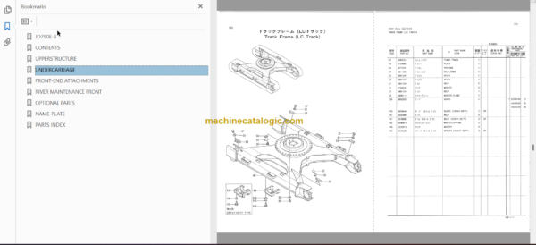 Hitachi JD790E-3 Excavator Parts Catalog & Equipment Components Parts Catalog