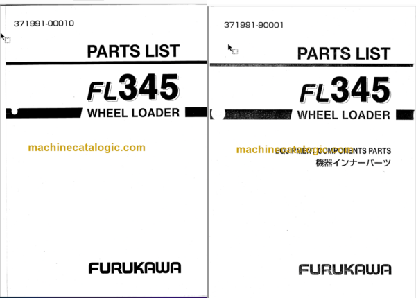 Furukawa FL345 Parts Catalog & Equipment Components Parts Catalog