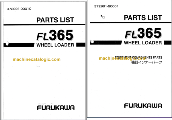 Furukawa FL365 Parts Catalog & Equipment Components Parts Catalog