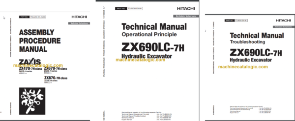 Hitachi ZX690LC-7H Hydraulic Excavator Technical and Assembly Procedure Manual