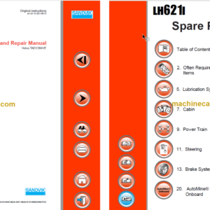 Sandvik LH621i Mining Loader Service and Parts Manual (L621DCMA0A0571)