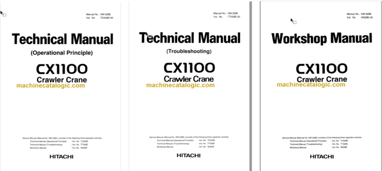 Hitachi CX1100 Crawler Crane Technical and Workshop Manual