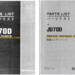 Hitachi JD70D Hydraulic Excavator Parts Catalog & Equipment Components Parts Catalog