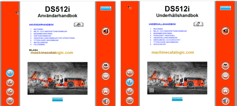 Sandvik DS512i Drill Rig Operator's and Maintenance Manual (121B69683-1 Swedish)
