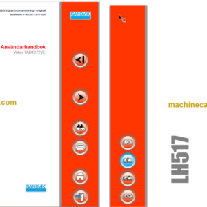 Sandvik LH517 Mining Loader Operator's and Maintenance Manual (L717D539 Swedish)