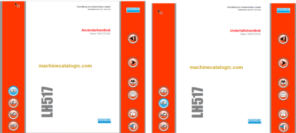 Sandvik LH517 Mining Loader Operator's and Maintenance Manual (L717D539 Swedish)