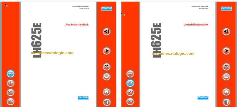 Sandvik LH625E Mining Loader Operator's and Maintenance Manual (L225E026 Swedish)