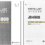 Hitachi JD490D Hydraulic Excavator Parts Catalog & Equipment Components Parts Catalog
