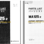 Hitachi MA125-2 Amphibious Soft Terrain Vehicle Parts Catalog & Equipment Components Parts Catalog