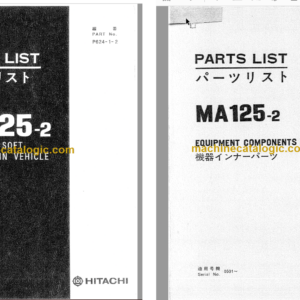 Hitachi MA125-2 Amphibious Soft Terrain Vehicle Parts Catalog & Equipment Components Parts Catalog