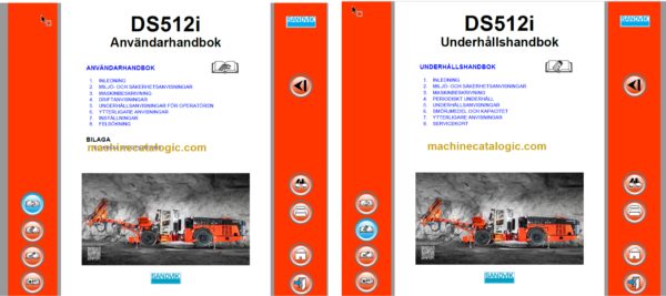 Sandvik DS512i Drill Rig Operator's and Maintenance Manual (121B76657-1 Swedish)