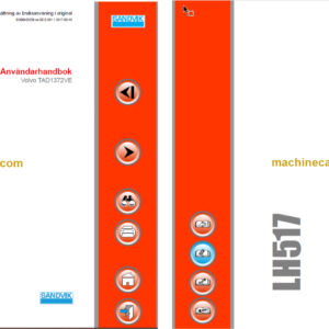 Sandvik LH517 Mining Loader Operator's and Maintenance Manual (L717D576 Swedish)