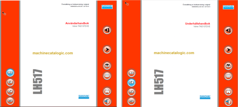 Sandvik LH517 Mining Loader Operator's and Maintenance Manual (L717D576 Swedish)
