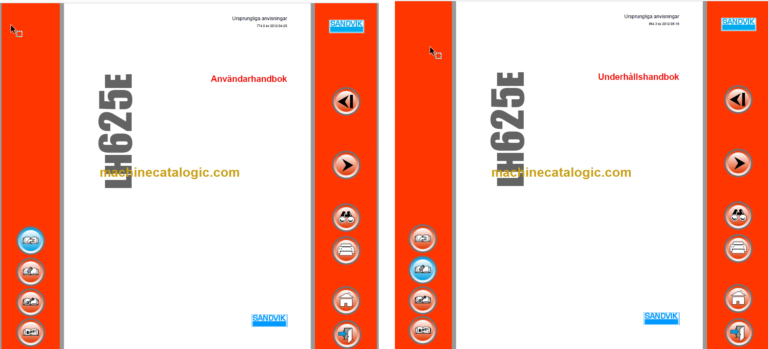 Sandvik LH625E Mining Loader Operator's and Maintenance Manual (L225E027 Swedish)
