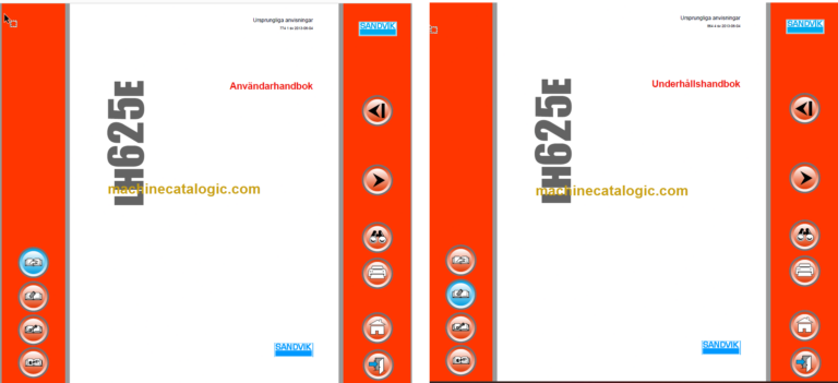 Sandvik LH625E Mining Loader Operator's and Maintenance Manual (L325E029 Swedish)