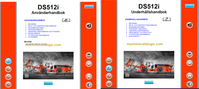 Sandvik DS512i Drill Rig Operator's and Maintenance Manual (123B83597-1 Swedish)