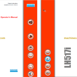 Sandvik LH517 Mining Loader Operator's and Maintenance Manual (L817D621 English)