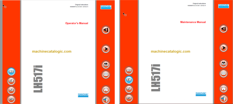 Sandvik LH517 Mining Loader Operator's and Maintenance Manual (L817D621 English)