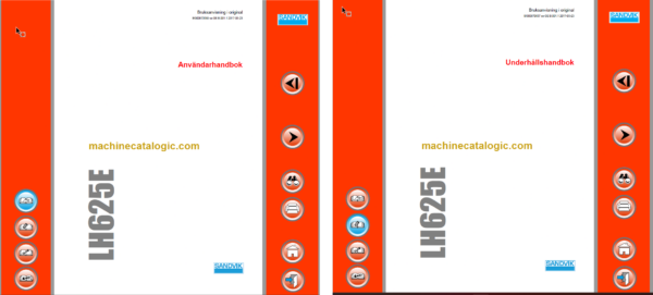 Sandvik LH625E Mining Loader Operator's and Maintenance Manual (L725E031 Swedish)