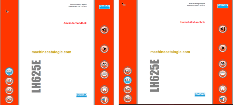 Sandvik LH625E Mining Loader Operator's and Maintenance Manual (L725E031 Swedish)