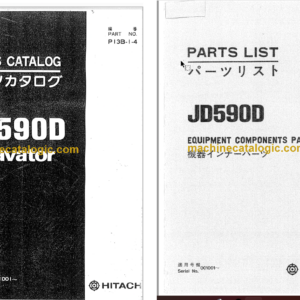 JD590D Hydraulic Excavator Parts Catalog & Equipment Components Parts Catalog